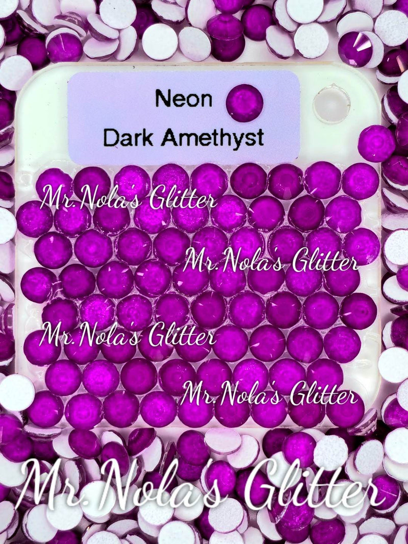 MNG Rocks Neon Dark Amethyst Glass Rhinestone