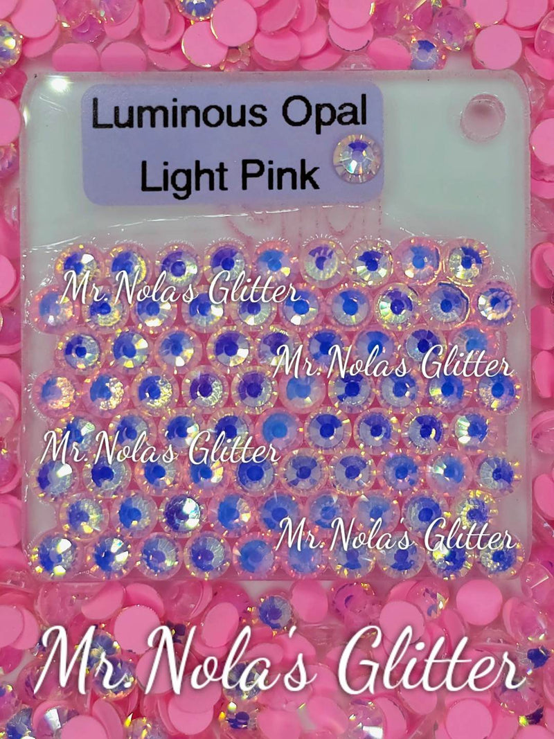MNG Rocks Luminous Opal Light Pink Glass Rhinestone