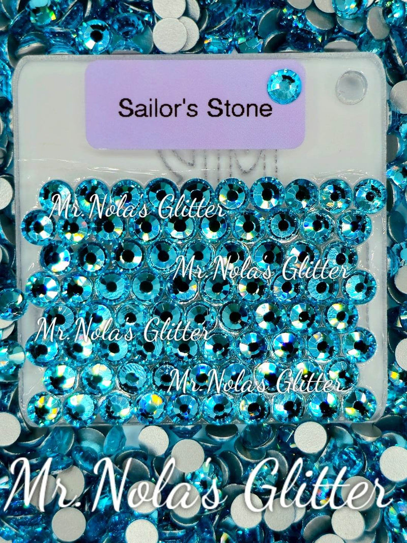 MNG Aquamarine/ Sailor's Stone Glass Rhinestone