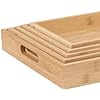 5 Piece  Bamboo Tray - Wood Crafts