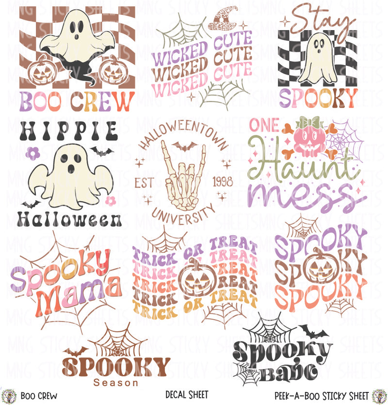MNG Sticky Sheet Decals **Boo Crew**