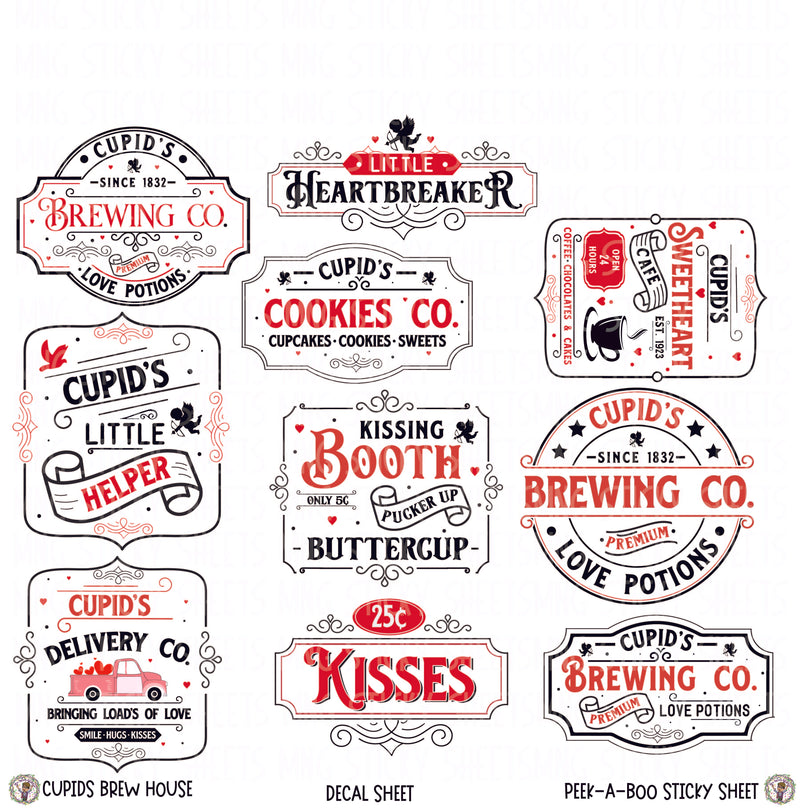 MNG Sticky Sheet Decals **Cupids Brew House**