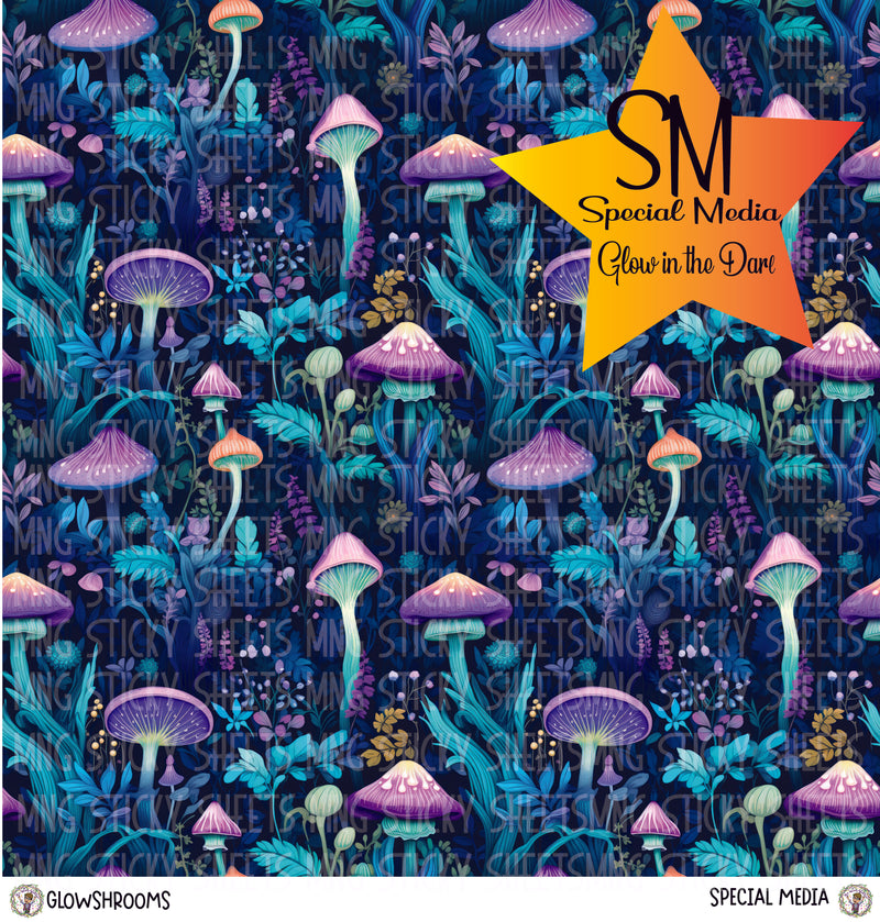 MNG Sticky Sheet Singles **Glowshrooms-SM**