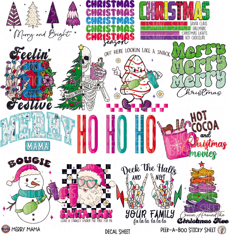 Sticky Sheet Decals **Merry Mama**
