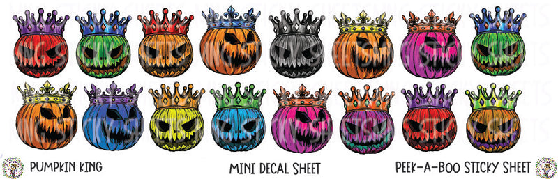 MNG Sticky Sheet Decals **Mini Pumpkin King**