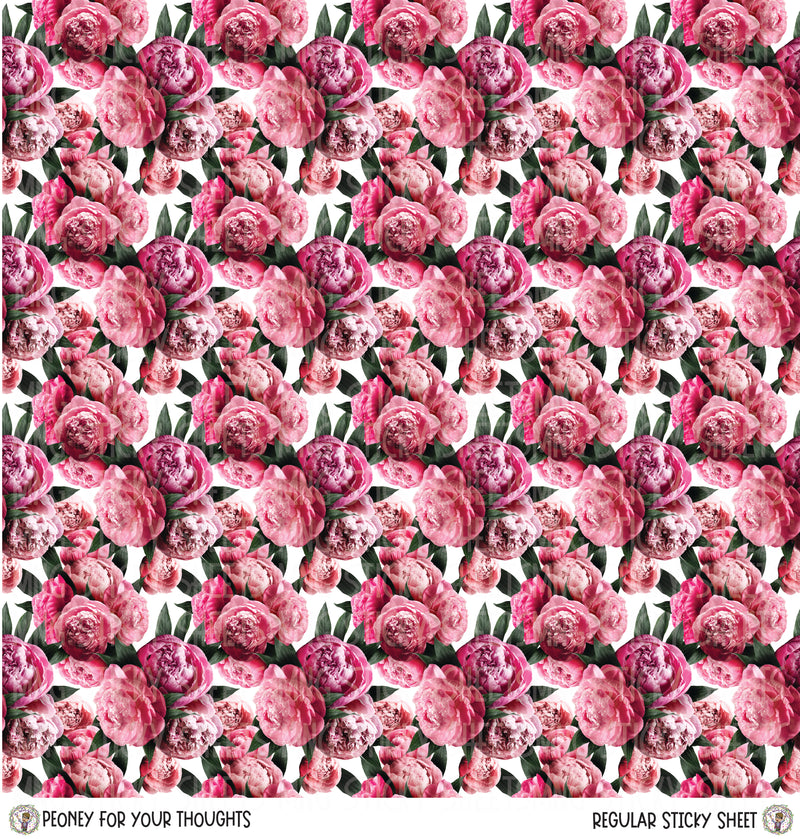 MNG Sticky Sheet Singles **Peony For Your Thoughts**