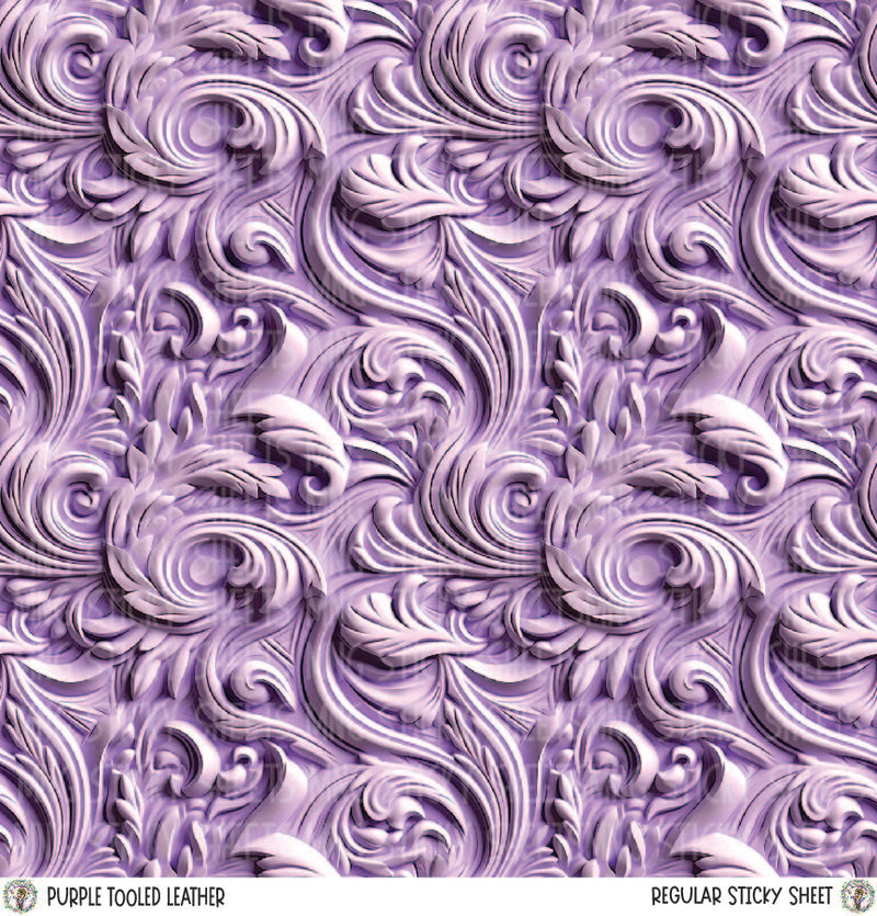 MNG Sticky Sheet Singles **Purple Tooled Leather**
