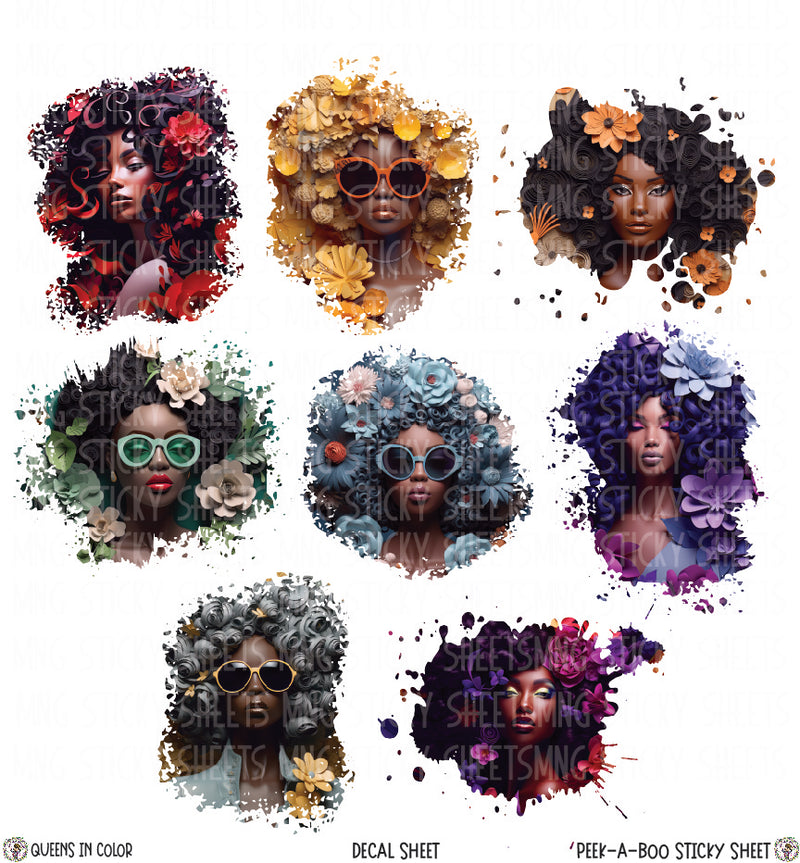 MNG Sticky Sheet Decals **Queens in Color**
