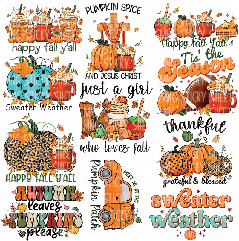 MNG Sticky Sheet Decals **Autumn Leaves Please**