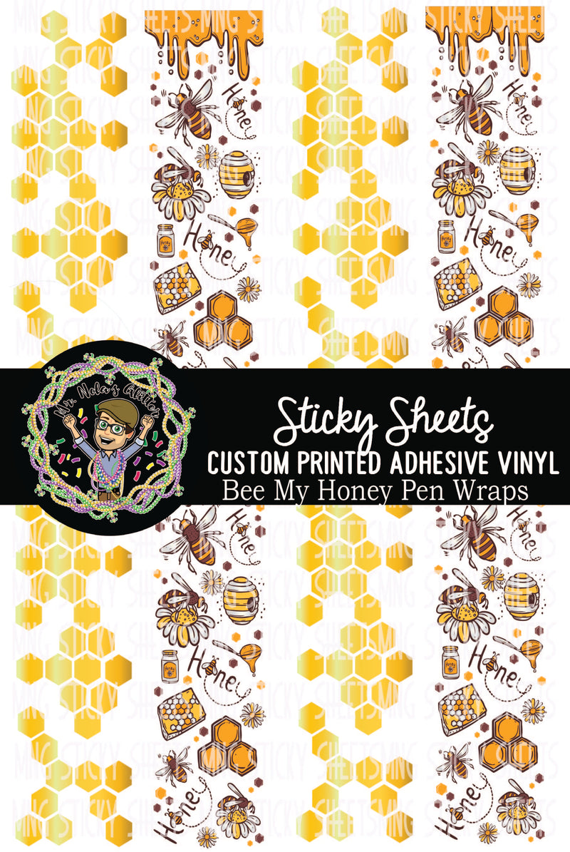 MNG Sticky Sheet Pen Wrap Sheets **Bee My Honey**