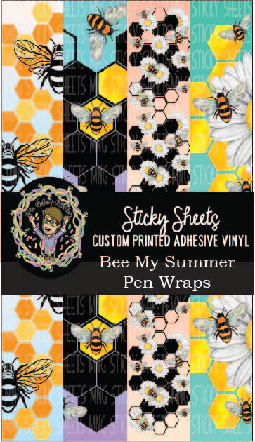 MNG Sticky Sheet Pen Wrap Sheets **Bee My Summer**