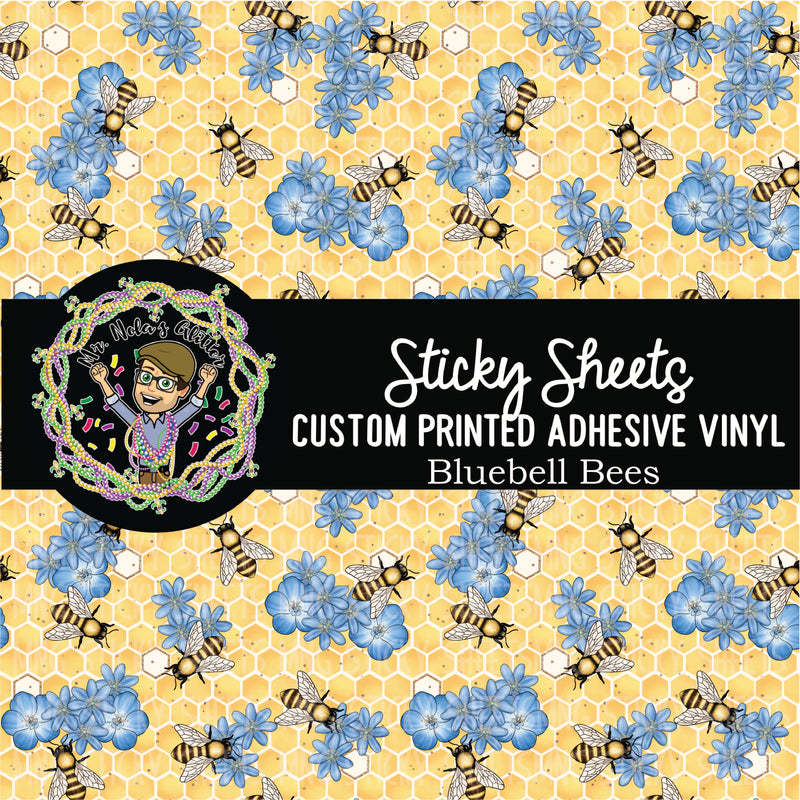 MNG Sticky Sheet Singles **Bluebell Bees**
