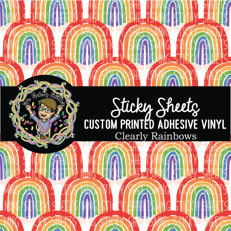 MNG Sticky Sheet Singles **Clearly Rainbow**