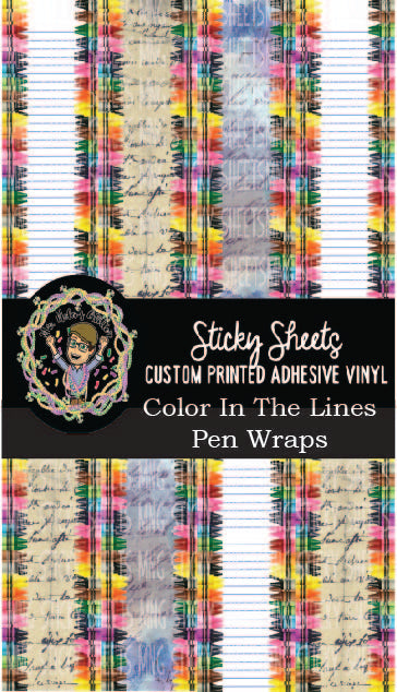 MNG Sticky Sheet Pen Wrap Sheets **Color in the Lines**