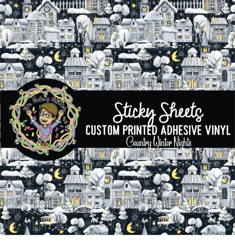 MNG Sticky Sheet Singles **Country Winter Nights**