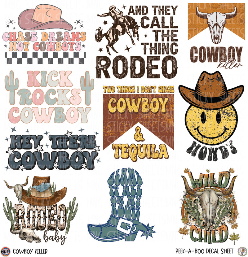 MNG Sticky Sheet Decals **Cowboy Killer**