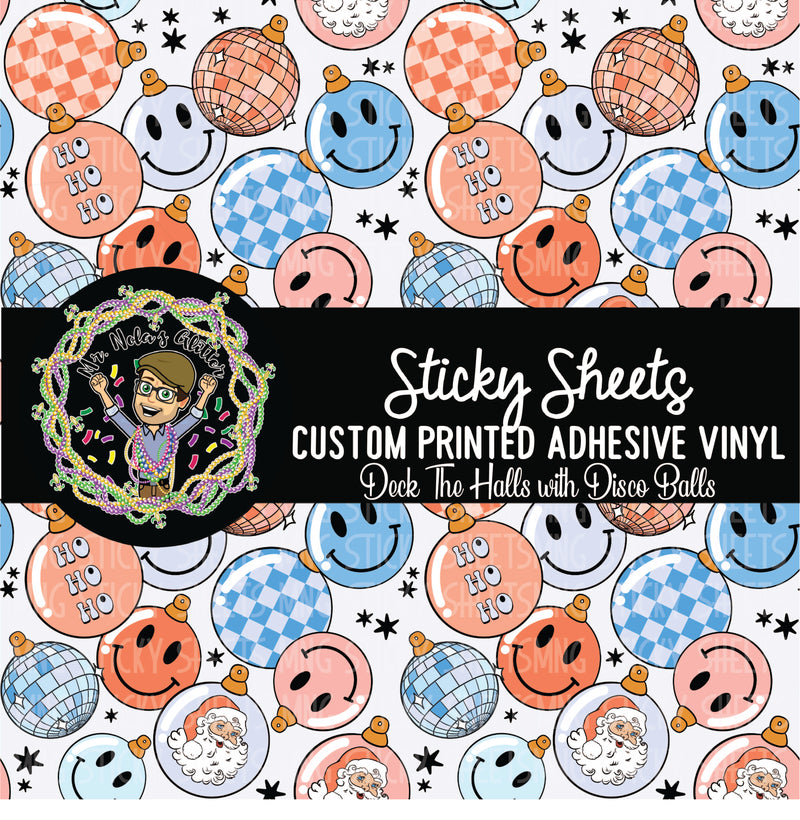 MNG Sticky Sheet Singles **Deck The Halls With Disco Balls**