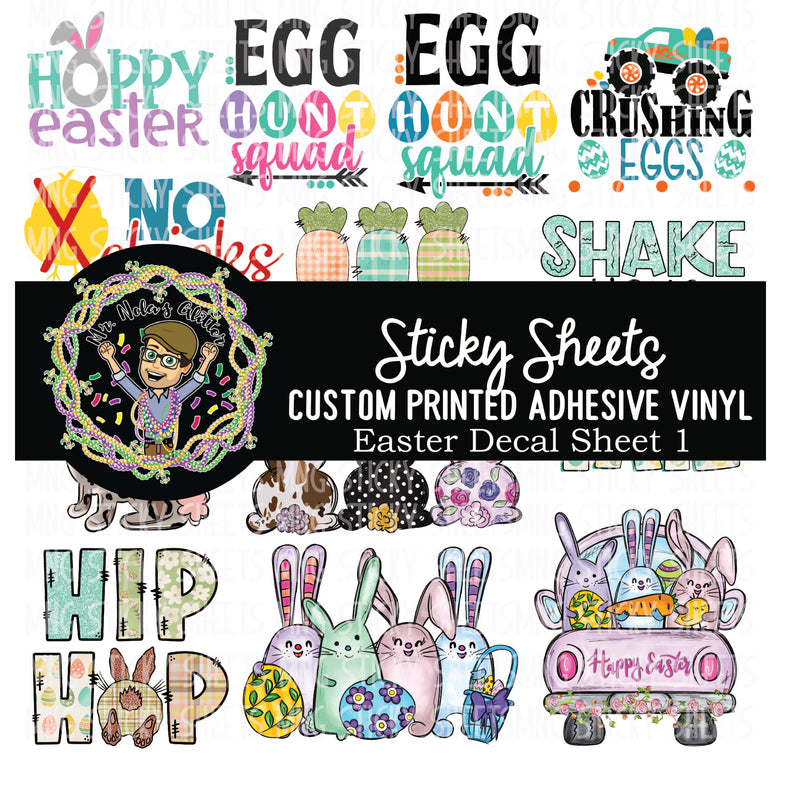 MNG Sticky Sheet Decals **Easter Decal Sheet 1**