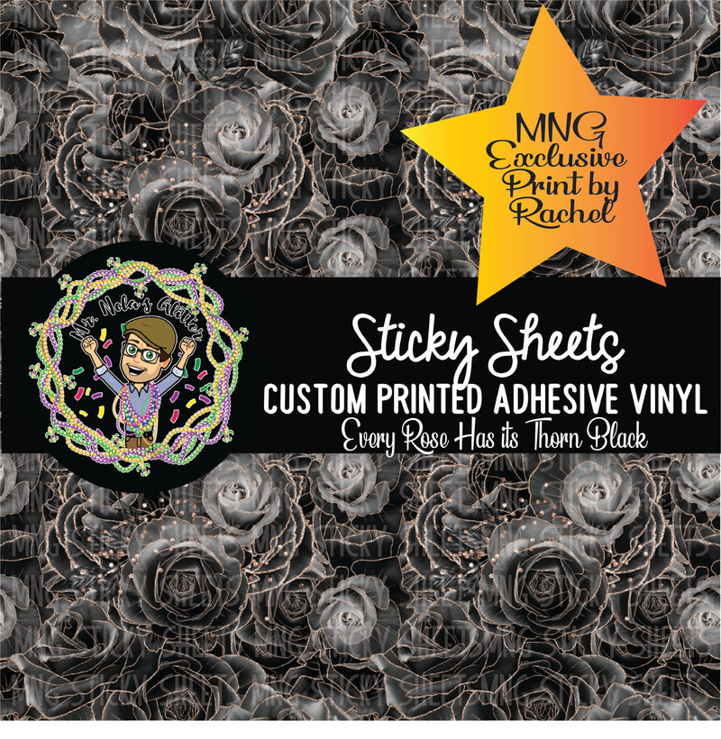 MNG Sticky Sheet Singles **Every Rose Has Its Thorn Black**