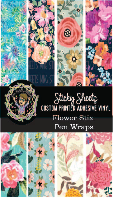 MNG Sticky Sheet Pen Wrap Sheets **Flower Stix**