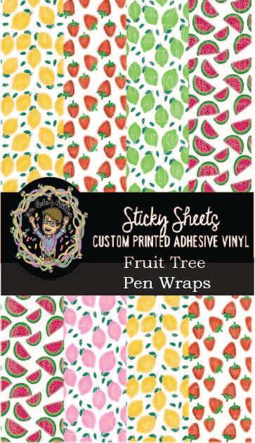 MNG Sticky Sheet Pen Wrap Sheets **Fruit Trees**