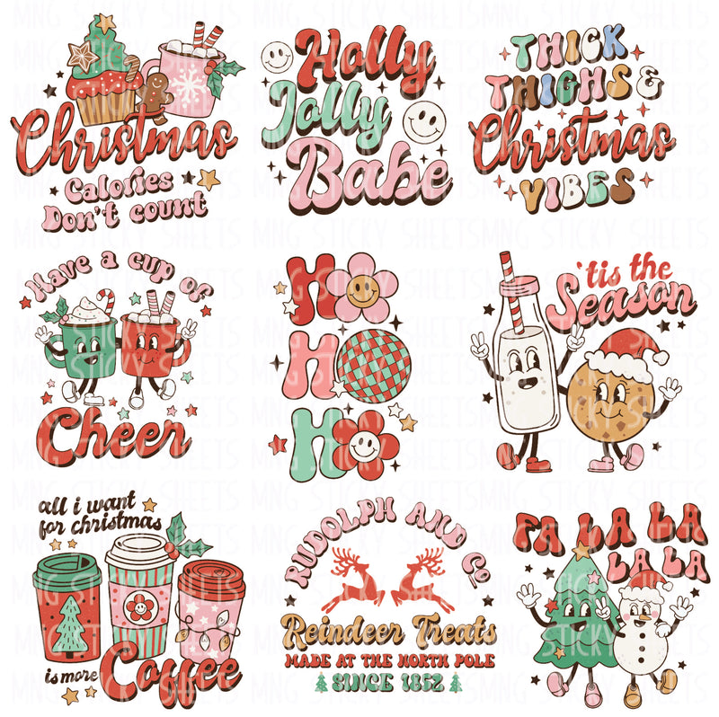 MNG Sticky Sheet Decals **Holly Jolly Babe**
