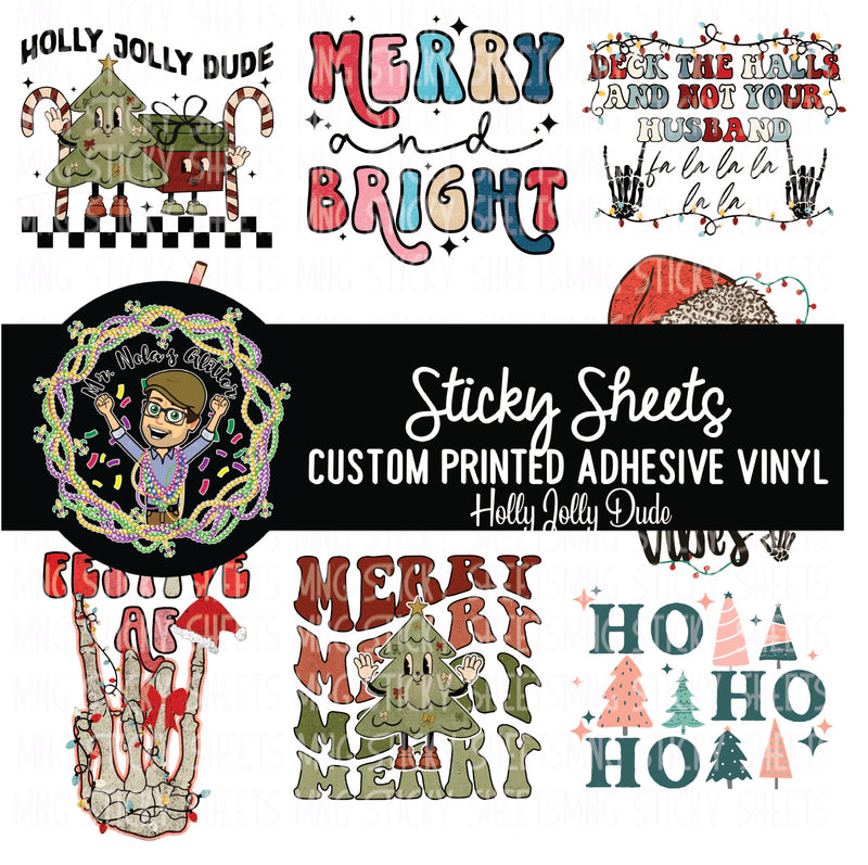 MNG Sticky Sheet Decals **Holly Jolly Dude*
