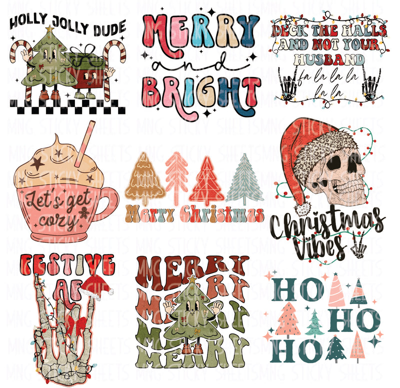 MNG Sticky Sheet Decals **Holly Jolly Dude*