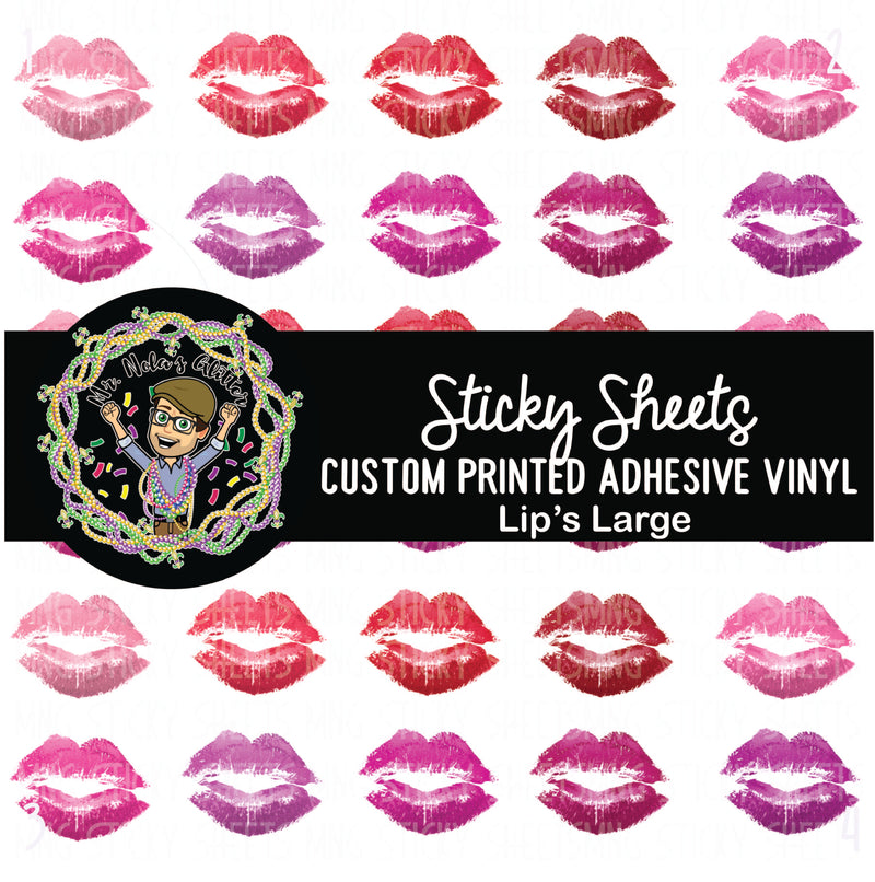 MNG Sticky Sheet Decals **Lips Large**