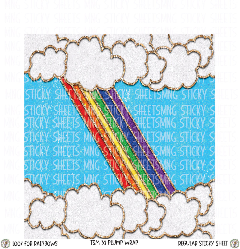 MNG Sticky Sheet Wraps **Looking for Rainbows*steel magnolia 32 plump
