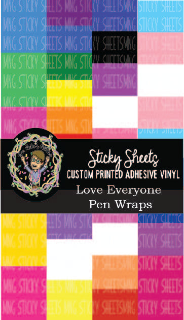 MNG Sticky Sheet Pen Wrap Sheets **Love Everyone**
