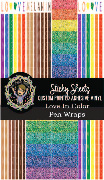 MNG Sticky Sheet Pen Wrap Sheets **Love In Color**