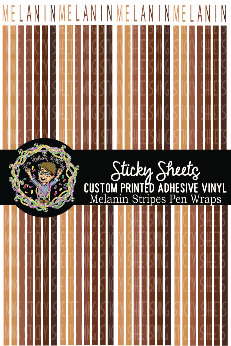 MNG Sticky Sheet Pen Wrap Sheets **Melanin Stripe**