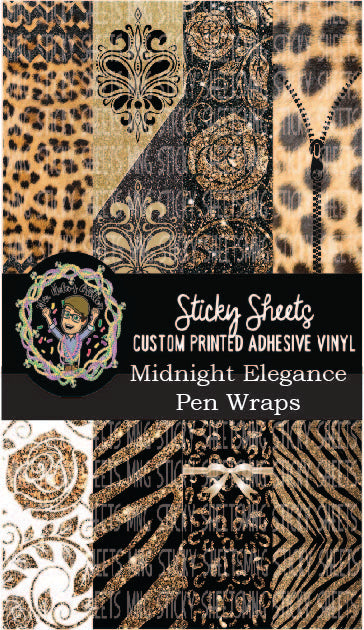 MNG Sticky Sheet Pen Wrap Sheets **Midnight Elegance**