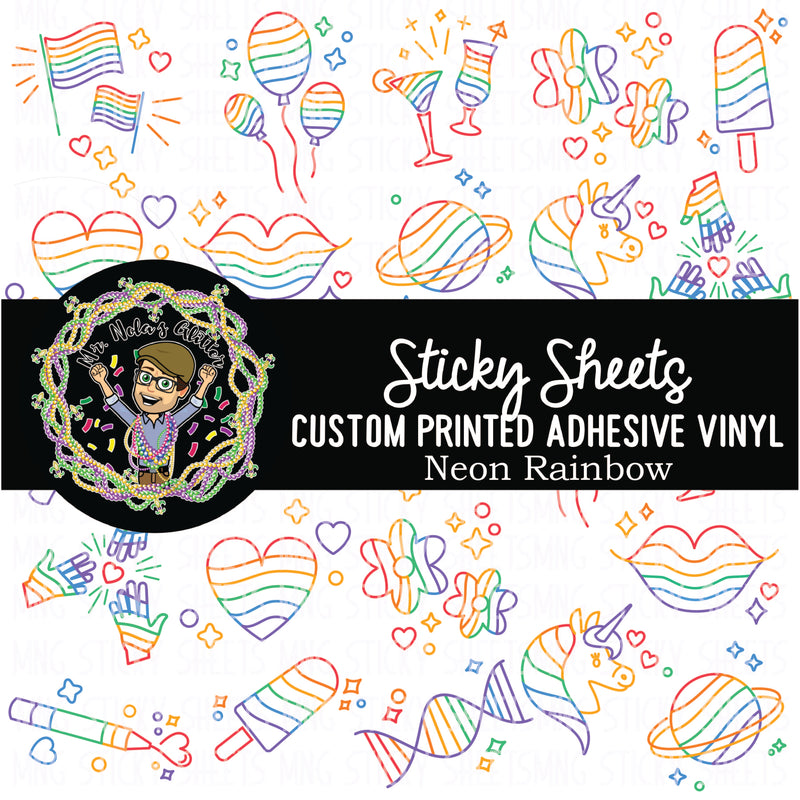 MNG Sticky Sheet Singles **Neon Rainbow**