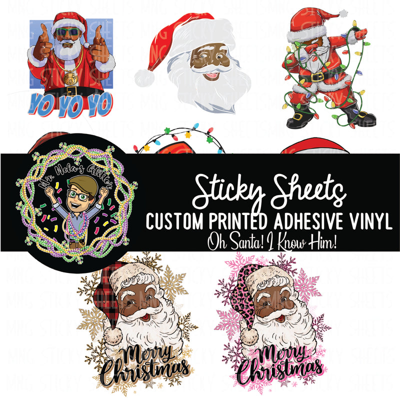 MNG Sticky Sheet Decals **Oh Santa! I Know Him!**