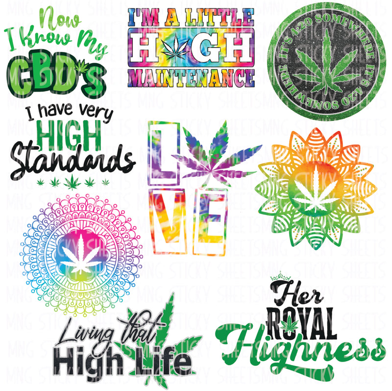 MNG Sticky Sheet Decals **High Life**