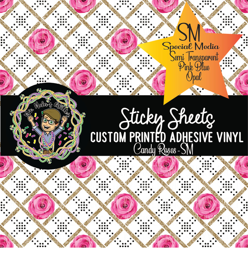 MNG Sticky Sheet Singles **Candy Roses-SM**