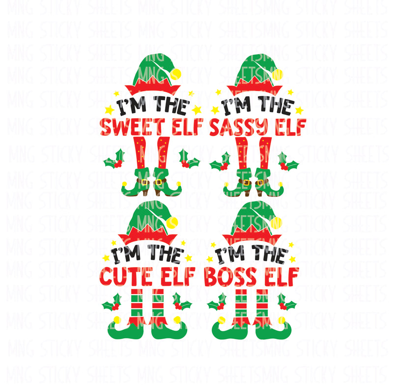 MNG Sticky Sheet Decals ** Elf Family Set **