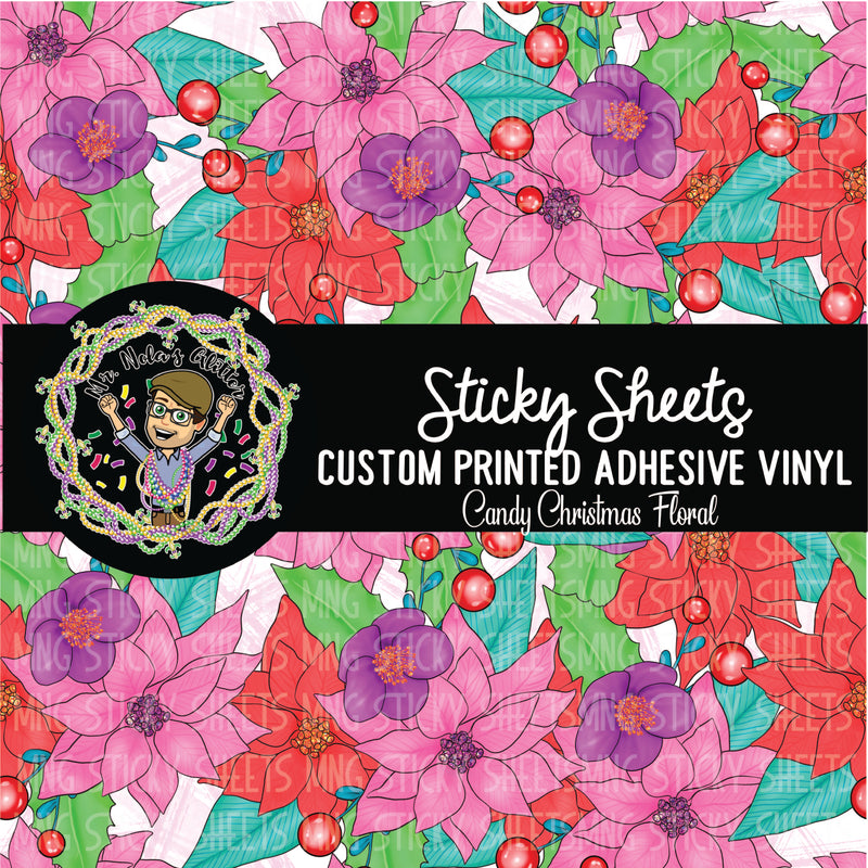 MNG Sticky Sheet Singles **Candy Christmas Floral**