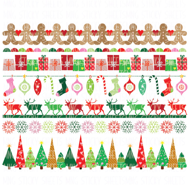 MNG Sticky Sheet Wraps **Holiday Borders**