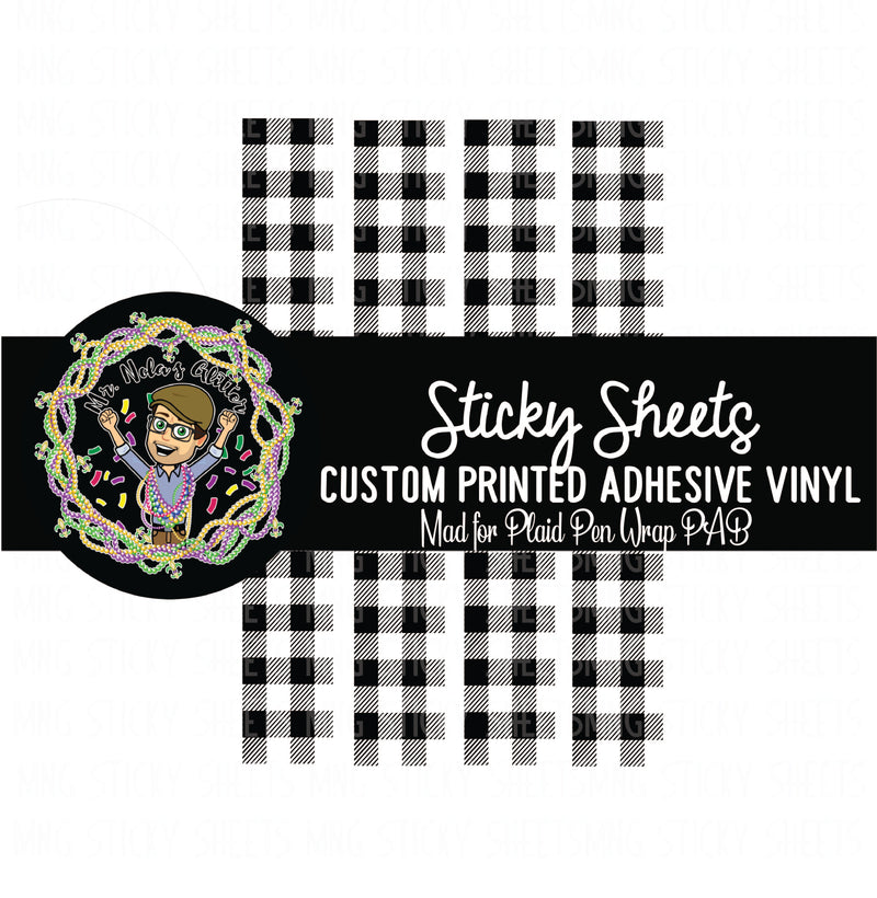 MNG Sticky Sheet Pen Wrap Sheets **Mad For Plaid**