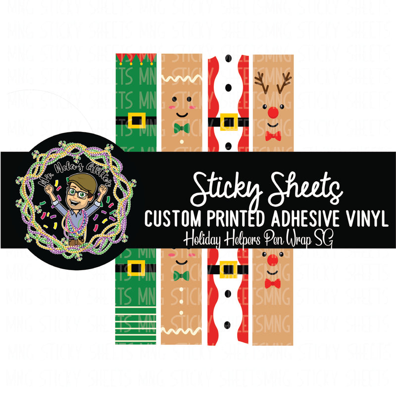 MNG Sticky Sheet Pen Wrap Sheets **Holiday Helpers**