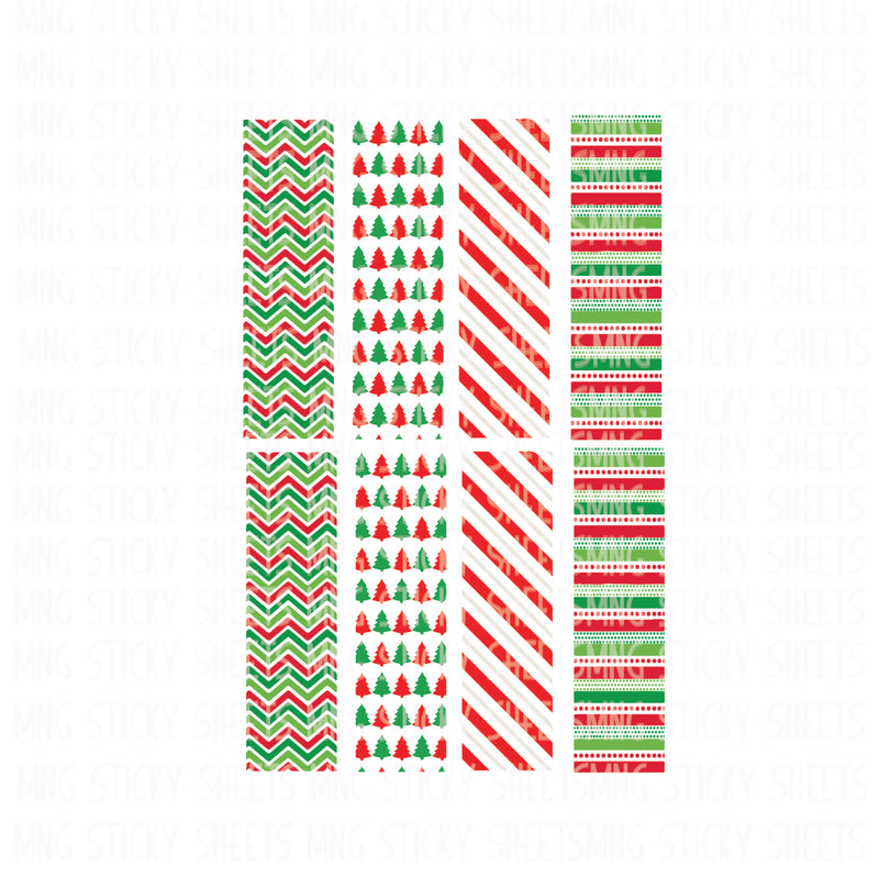 MNG Sticky Sheet Pen Wrap Sheets **Holiday Stripes**