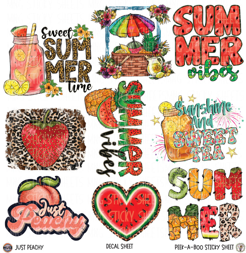 MNG Sticky Sheet Decals **Just Peachy**