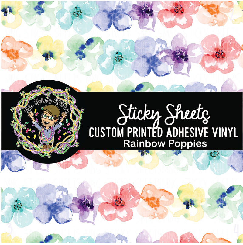 MNG Sticky Sheet Singles **Rainbow Poppies**