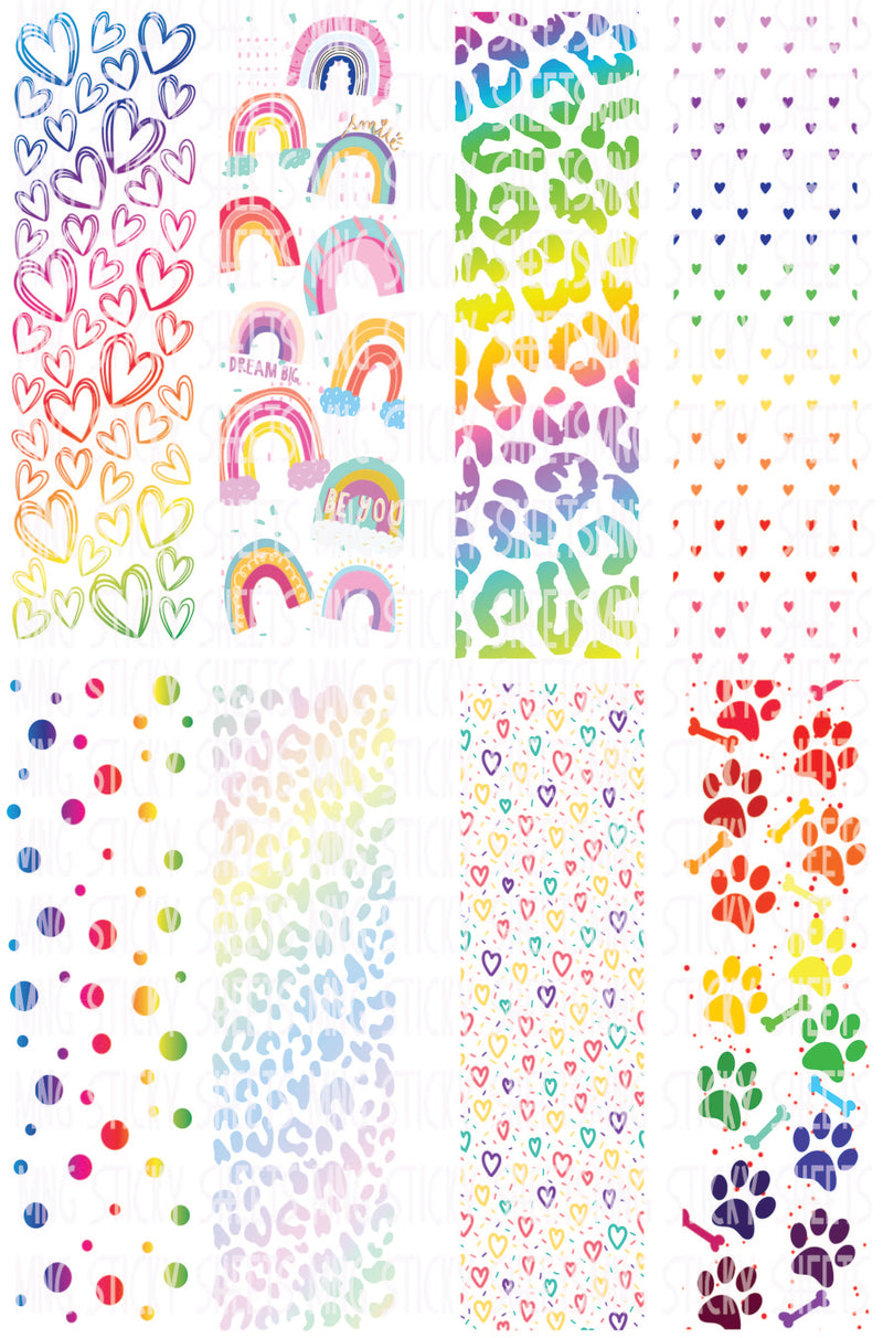MNG Sticky Sheet Pen Wrap Sheets **Rockin' Rainbows**