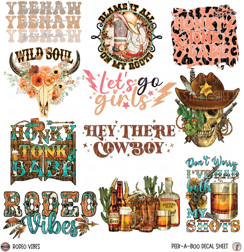 MNG Sticky Sheet Decals **Rodeo Vibes**
