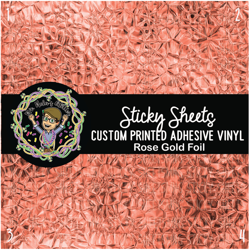 MNG Sticky Sheet Singles **Rose Gold Foil**