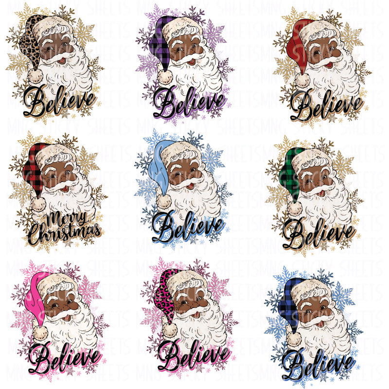MNG Sticky Sheet Decals **Santa Collection 1**